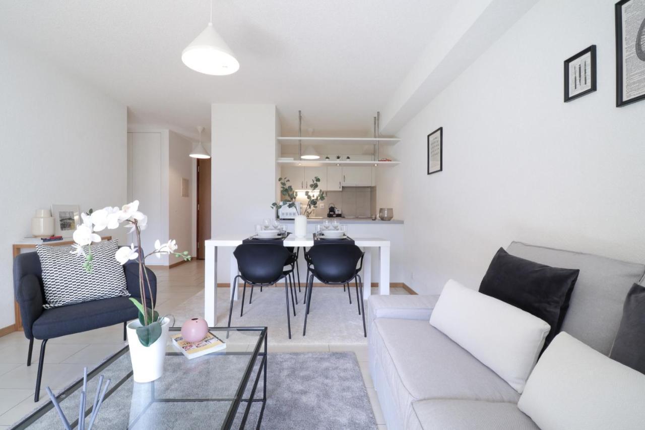 Modern Apartment Close To Martigny Train Station Eksteriør billede